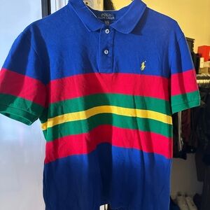 Polo by Ralph Lauren Kids Striped Polo Shirt - Blue, Red, Green, Yellow